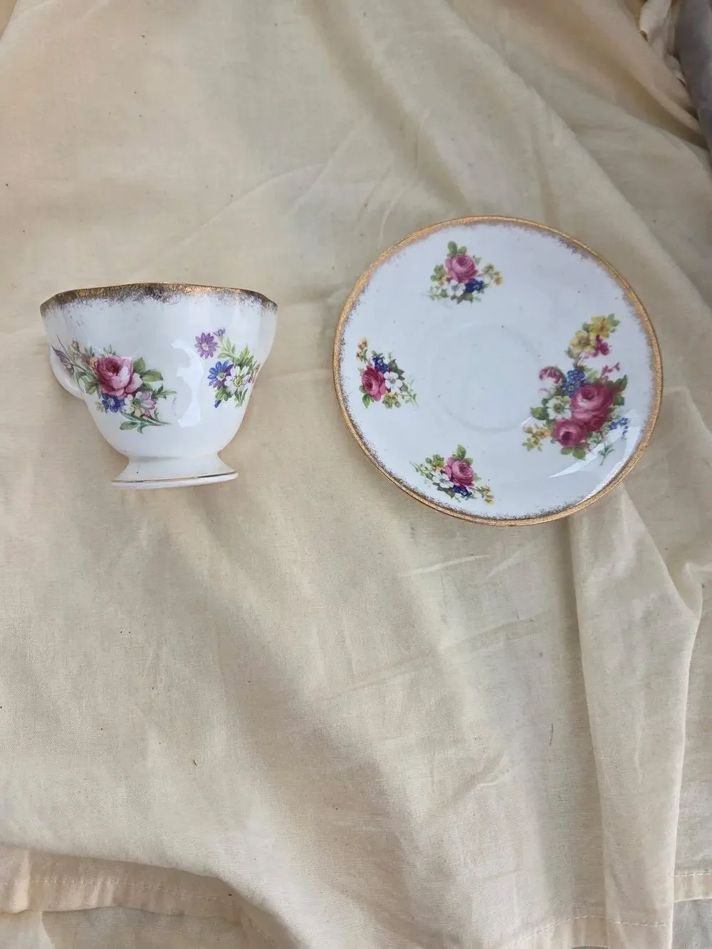 Vintage Salisbury Tea Cup And Saucer Plate